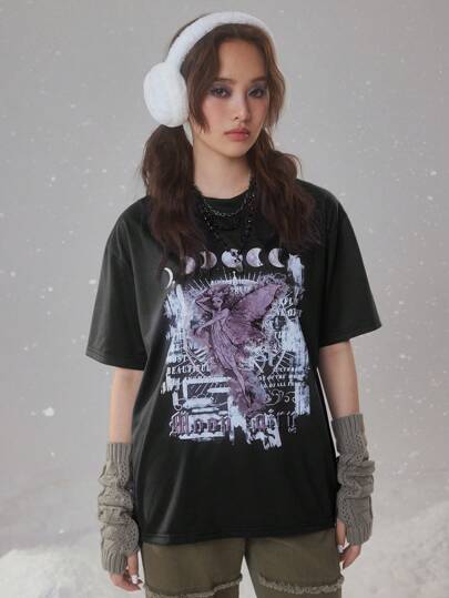 Fairycore T-shirt à lettres