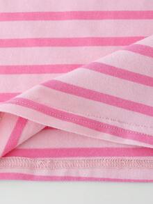 SHEIN Girls Striped Print Tank Top - Multicolor - View 3