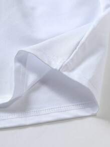 Aesthetic Post Quần Short Nam Dây kéo Túi Lá thư Giải trí - trắng - Xem 4