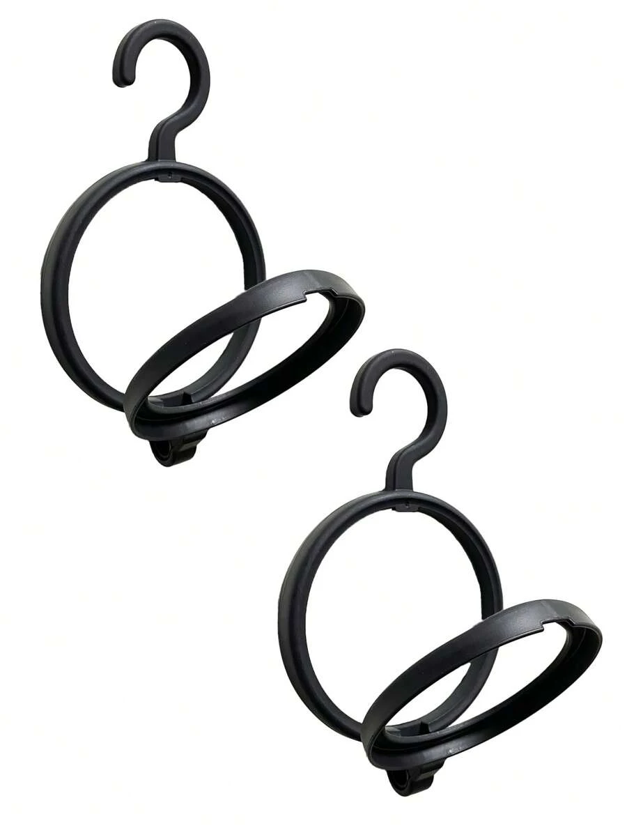 2pcs Wall Mount Wig Holder Stands - Black - View 1
