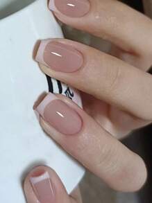 Trở nên quyến rũ với bộ móng tay giả dài 24 hình vuông màu pastel phong cách Pháp - Nhiều màu - Xem 2