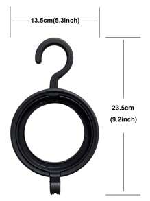 2pcs Wall Mount Wig Holder Stands - Black - View 4