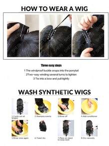 長款直筒馬尾合成纖維接髮 - Dark Brown - 查看 8