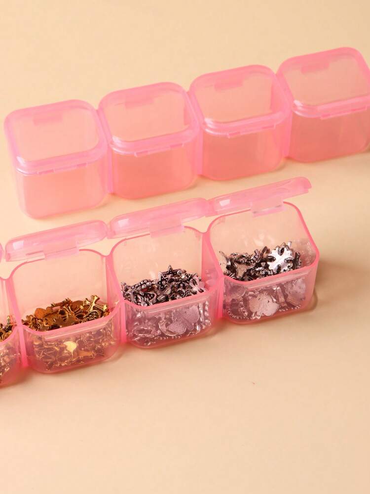 FULL BEAUTY Makeup Storage Box,1Pc 28-Grid Empty Nail Art Decoration Storage Box Holder Case Organizer Case,Room,Home,Bedroom,Bathroom,House,Pink Room,Living Room Decor,Travel Stuff,Gift Bag,Gifts For Mom,Dad,Men,Friends,Teacher,Birthday,Wedding,Desk,Shelves,Accessories,Gift Boxes,Funny Gift,Storage