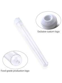 睫毛刷管，20支塑料閃光化妝刷收納盒 - 粉色 - 查看 3