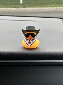 1入組卡通鴨設計車內裝飾品,橡膠鴨子 - 彩色 - 查看 1