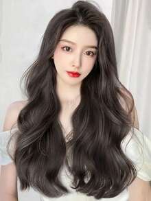 中等卷合成纖維接髮 - 黑色 - 查看 5