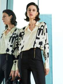 MOTF PREMIUM SILK ABSTRACT SHIRT - Multicolor - View 4