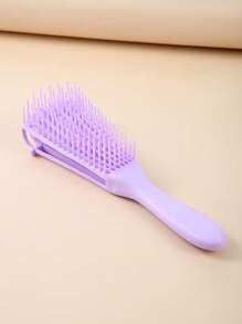 Lk-11 浅紫色镂空按摩形梳子发刷、刷子、发刷、边缘刷、刷头发、发梳、梳头发、顺发刷、球刷、迷你发刷、发刷套装、木梳 - 淡紫色 - 查看 5