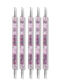 Bút khoan Nail Art Point, 5 cái Dụng cụ làm móng tay hai đầu Bút vẽ - Bụi tím - Xem 1