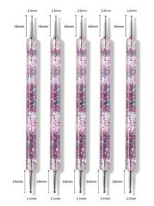 Bút khoan Nail Art Point, 5 cái Dụng cụ làm móng tay hai đầu Bút vẽ - Bụi tím - Xem 2