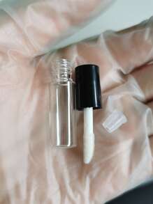 5 Peças Mini 1.2Ml Plástico Preto Brilho Labial Tubo Garrafas , Fofo Esmalte Labial Frascos Cosmético Embalagem Recipiente Para Viajando