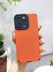 1 Ốp điện thoại mềm bằng da PU có tính năng chống rơi, chống mồ hôi, chống vân tay, chống mài mòn và không phai màu Tương thích với iPhone - trái cam - Xem 2