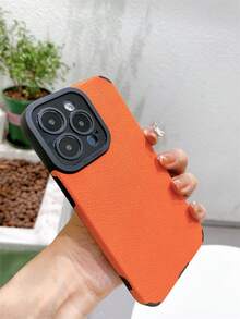 1 Ốp điện thoại mềm bằng da PU có tính năng chống rơi, chống mồ hôi, chống vân tay, chống mài mòn và không phai màu Tương thích với iPhone - trái cam - Xem 6