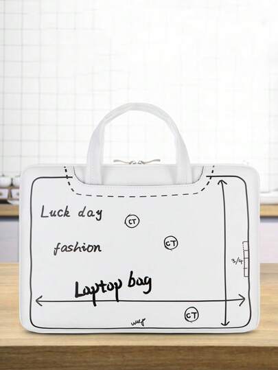 字母图案笔记本电脑手提包 双手柄笔记本电脑包 笔记本电脑内胆包 学校用电脑包 学生教室笔记本电脑包 教室包 教师收纳包 教室收纳包