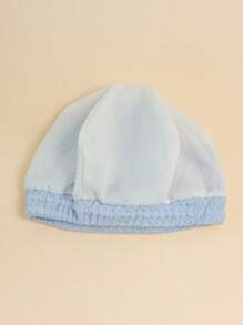 1pc Baby Beret Cap With Small Flower Decoration, For Spring And Autumn - Blue - View 5