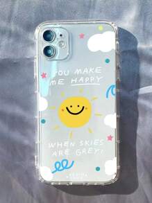 太陽和字母圖案手機殼 - 彩色 - 查看 1