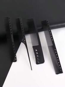 4入組混合頭髮造型梳子套裝 - 黑色 - 查看 1