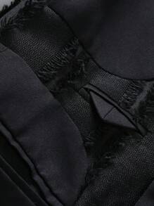 Manfinity 男士雙排釦西裝領西裝外套 - 黑色 - 查看 4