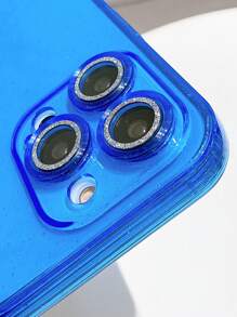 金屬亮絲透明手機殼 - 藍色 - 查看 2