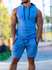 Manfinity Campus Court Bộ hai mảnh Nam - Màu xanh lam - Xem 1