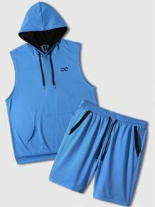 Manfinity Campus Court Bộ hai mảnh Nam - Màu xanh lam - Xem 2