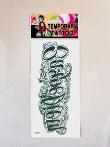 2sheets Women's Waterproof Temporary Tattoo Stickers With Realistic English Quote 'carpe Diem' - Multicolor - View 2