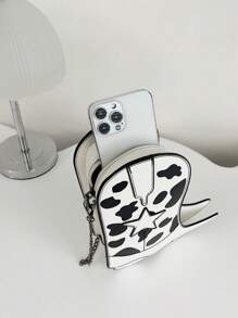 Chuỗi in hình con bò nhỏ Túi mới lạ màu trắng - trắng - Xem 3