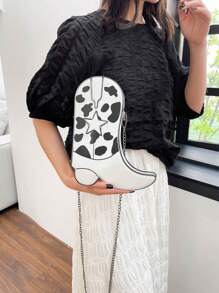 Chuỗi in hình con bò nhỏ Túi mới lạ màu trắng - trắng - Xem 7