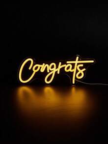 Nguồn Điện USB 5V PS Đèn Neon Sáng Tạo Thiết Kế Chữ Màu Vàng LED Neon Ký Cho Phòng Ngủ - Màu vàng - Xem 5