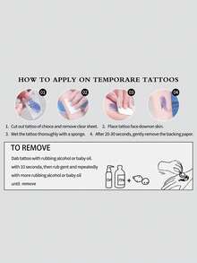 18 hojas Pegatina tatuaje creativo exploración código patrón - Negro - Ver 3