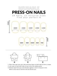 Upgrade Your Look With 24pcs Lilac Long Oval Leaf Pattern Glossy Finish Full Cover Fake Nail Kit - Mauve Purple - View 6