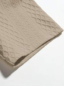 Manfinity Hypemode 男士素色落肩袖POLO衫 - 卡其色 - 查看 4