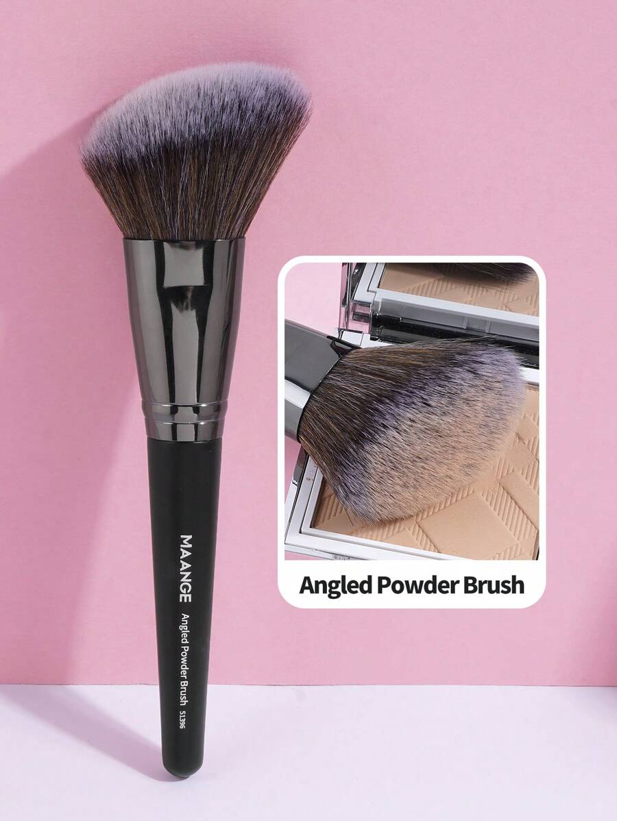 MAANGE 1pc Oversized Makeup Tools With Soft Fiber For Easy Carrying,Brush For Travel,Foundation Brush,Concealer Brush,Blush Brush,Contour Brush,Blush Brush,Bronzer Brush,Powder Brush,Foundation Brush,Blush Brush - Black - View 1