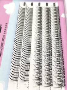 漫畫睫毛,1盒混合朵毛 - 杏色 - 查看 2