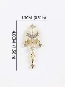 10 cái Ngọc Trai Giả Trang Trí Trang Trí Móng Nghệ Thuật - Vàng - Xem 4