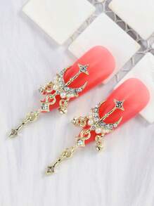 10 cái Ngọc Trai Giả Trang Trí Trang Trí Móng Nghệ Thuật - Vàng - Xem 5