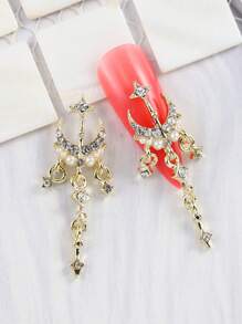 10 cái Ngọc Trai Giả Trang Trí Trang Trí Móng Nghệ Thuật - Vàng - Xem 6