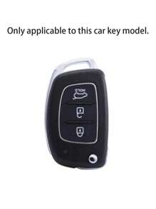 1set Car Key Case & Faux Pearl Decor Keychain Compatible With Hyundai, Key Fob Cover - Multicolor - View 5