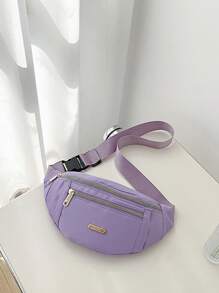 Riñonera Minimalista Mediana Morada - Morado - Ver 3