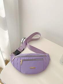 Riñonera Minimalista Mediana Morada - Morado - Ver 6