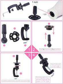 Cabeza de peluca de lona de 22 pulgadas con soporte, cabeza de maniquí para pelucas, set 40 pines - Blanco - Ver 3