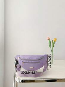 Riñonera Minimalista Mediana Morada - Morado - Ver 8