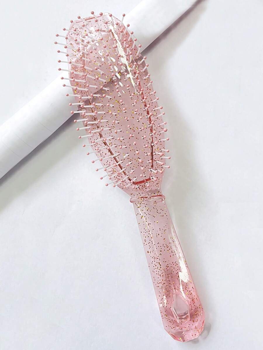 1入組金屬亮絲梳子 - 粉色 - 查看 1