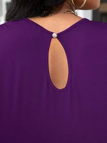 DEARCASE Mono unicolor de cintura con cordón - Morado - Ver 5