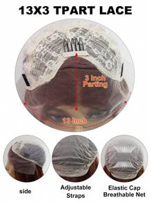 13 X 3 Lace Front Copper Red Extra Long Straight Silky Synthetic Wig For Women - Bronze - View 6