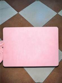 2pcs comfort Faux Suede Mac book Case Compatible With Mac Book Air - Pink - View 1