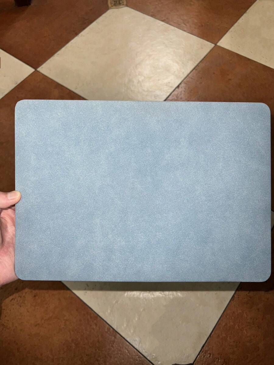 2pcs comfort Faux Suede Mac book Case Compatible With Mac Book Air - Blue - View 1