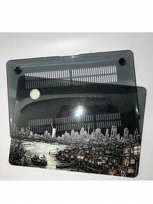 2 piezas Funda brillante & transparente cielo estrellado patrón compatible con Macbook Air