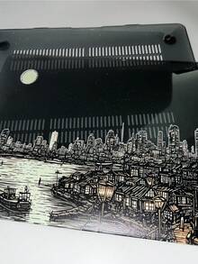 2 piezas Funda brillante & transparente cielo estrellado patrón compatible con Macbook Air